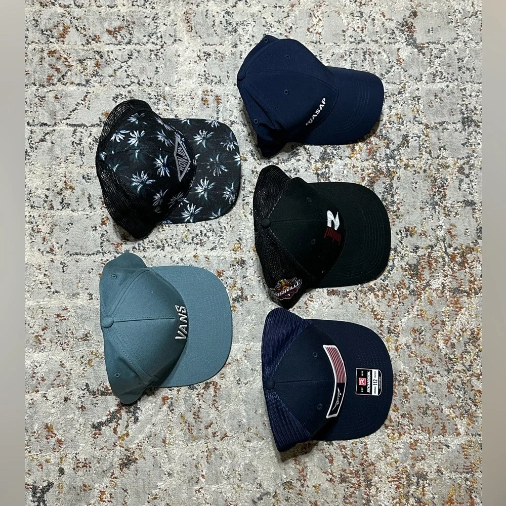 NIKE VANS RON JON Baseball caps 5 piece Hat bundle